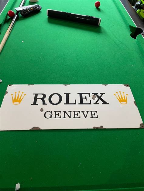 rolex enamel sign|Rolex Sign for sale .